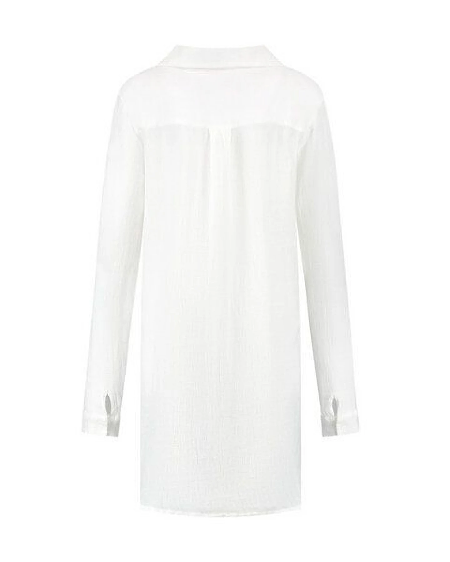 Blusenkleid Waffel "Yumeko" aus Gewaschenes Leinen – Ansicht 4