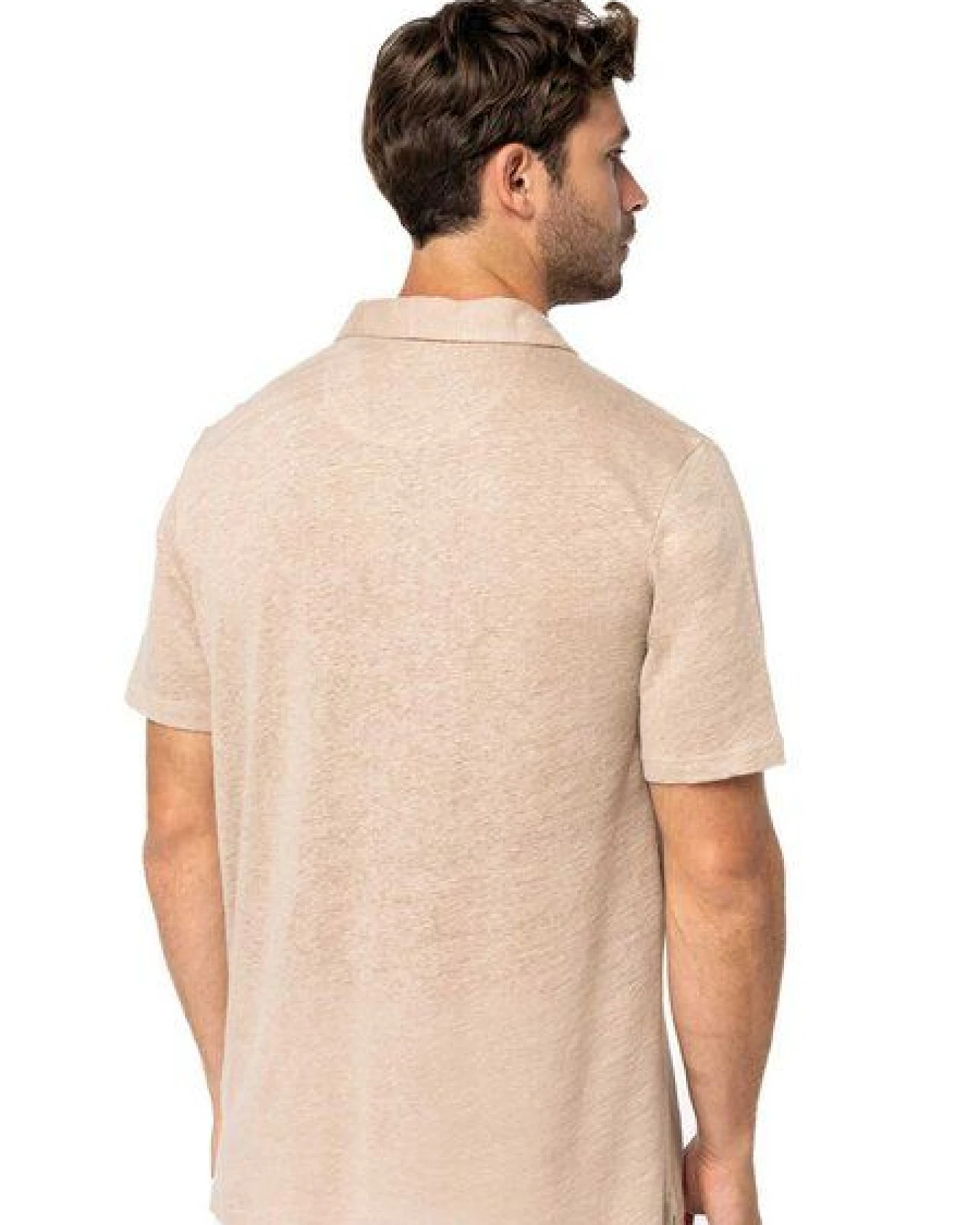 YTWOO Herren Polohemd aus 100% Leinen – Ansicht 4