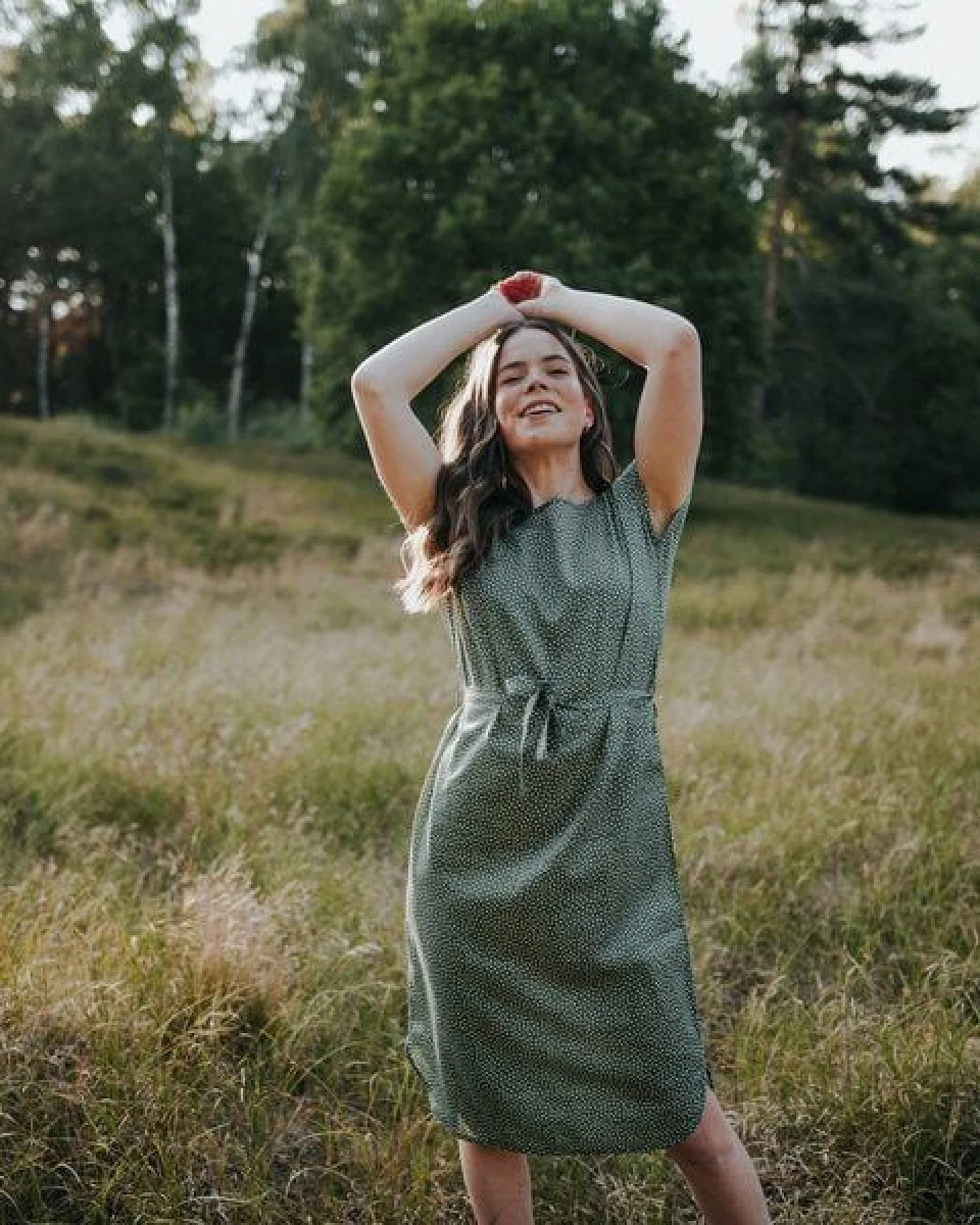NORDLICHT Damen Kleid ELIN mit Punkten aus 100% Ecovero – Ansicht 3