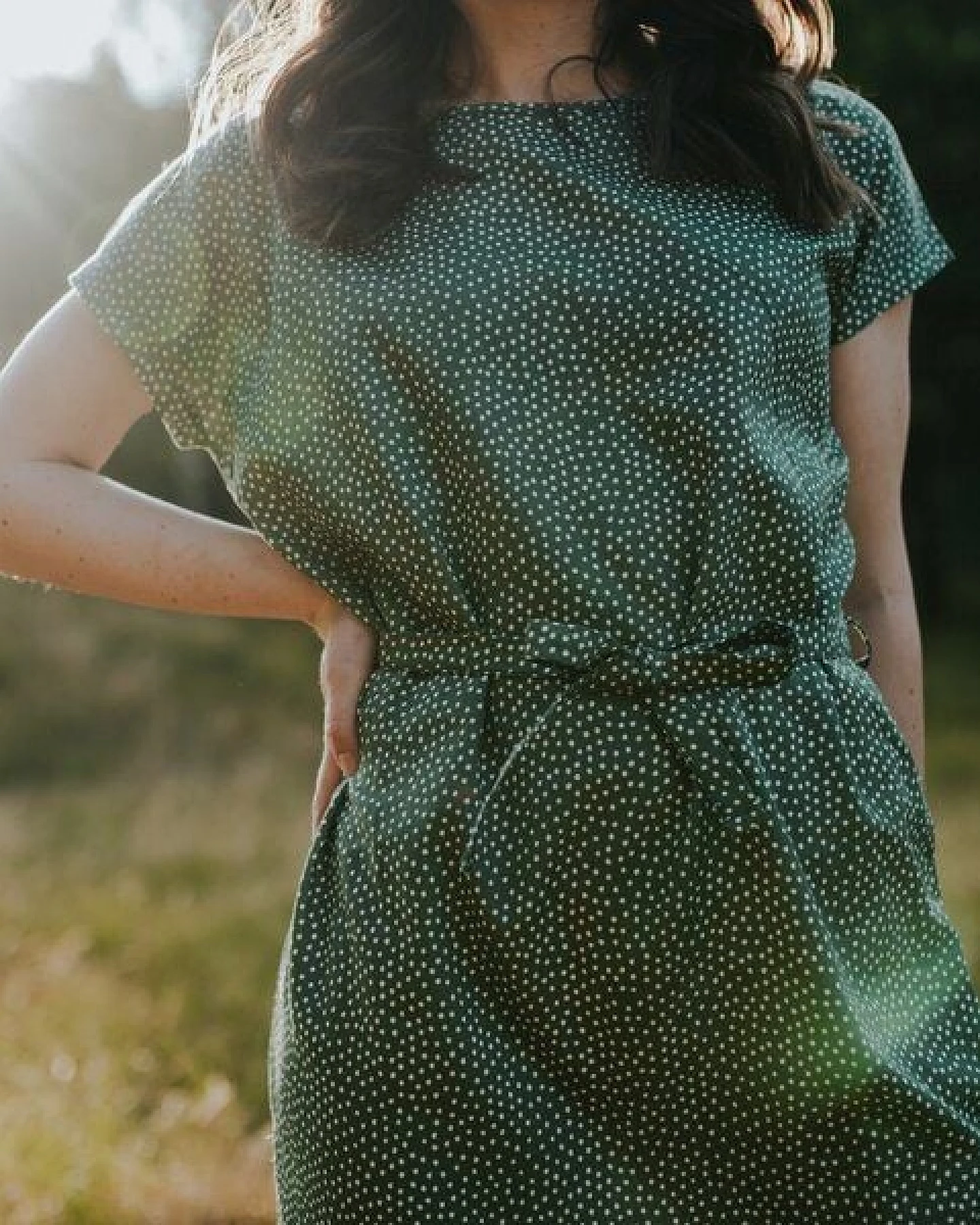 NORDLICHT Damen Kleid ELIN mit Punkten aus 100% Ecovero – Ansicht 4
