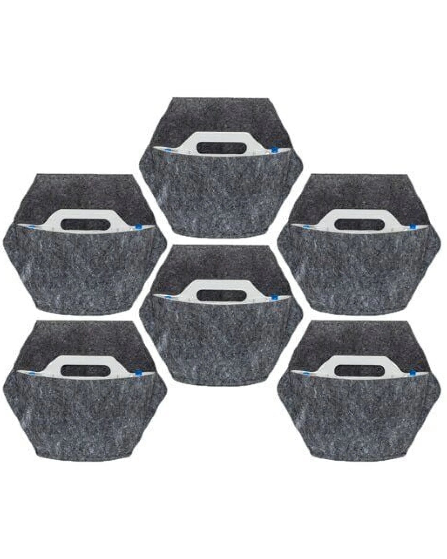 CitySens 6er-Pack Wand-Blumentopf mit Textilbezug und automatische Bewässerung – Ansicht 2