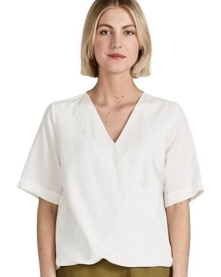 Givn Berlin Wickelbluse MISHA aus TENCEL REFIBRA Lyocell - White
