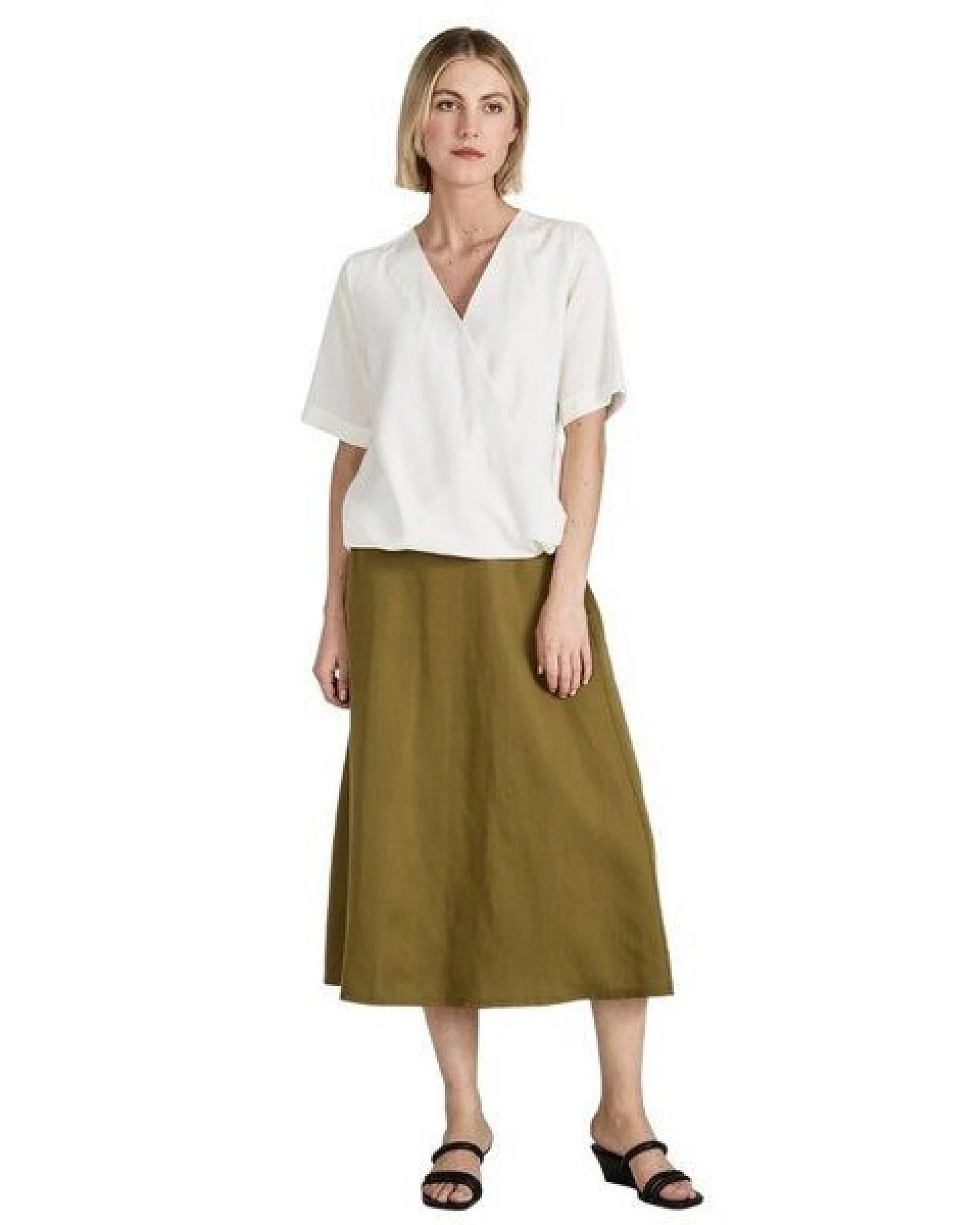 Givn Berlin Wickelbluse MISHA aus TENCEL REFIBRA Lyocell - White – Ansicht 3