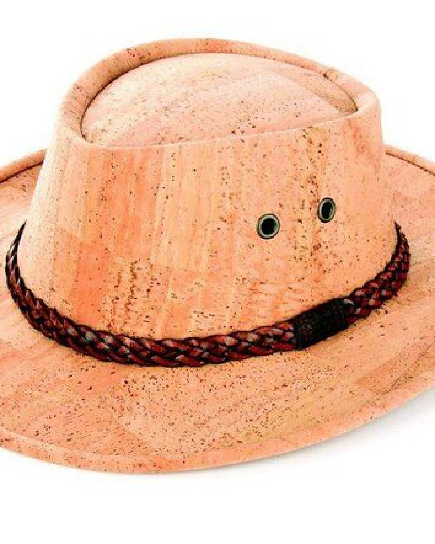 Kork-Deko Cowboyhut aus Korkstoff - beige oder braun (Korkhut, Hut aus Kork, Korkstoff) – Ansicht 2