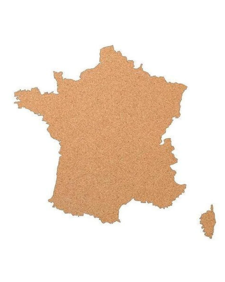Kork-Deko Frankreich als Pinnwand aus Kork XXL ca. 60x60 cm