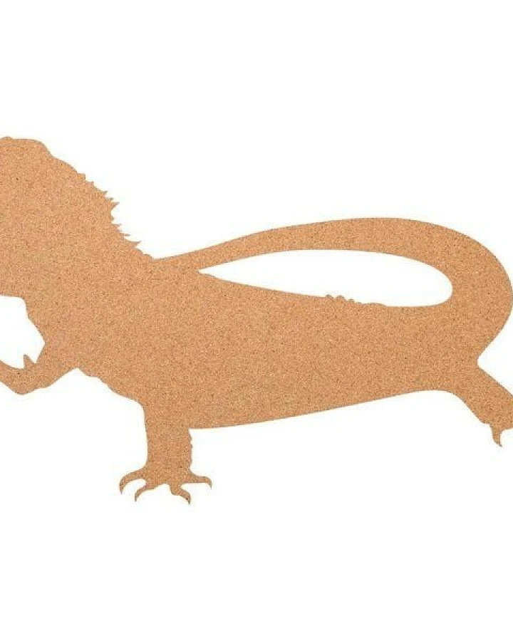 Kork-Deko Leguan als Pinnwand aus Kork XXL ca. 80x50 cm