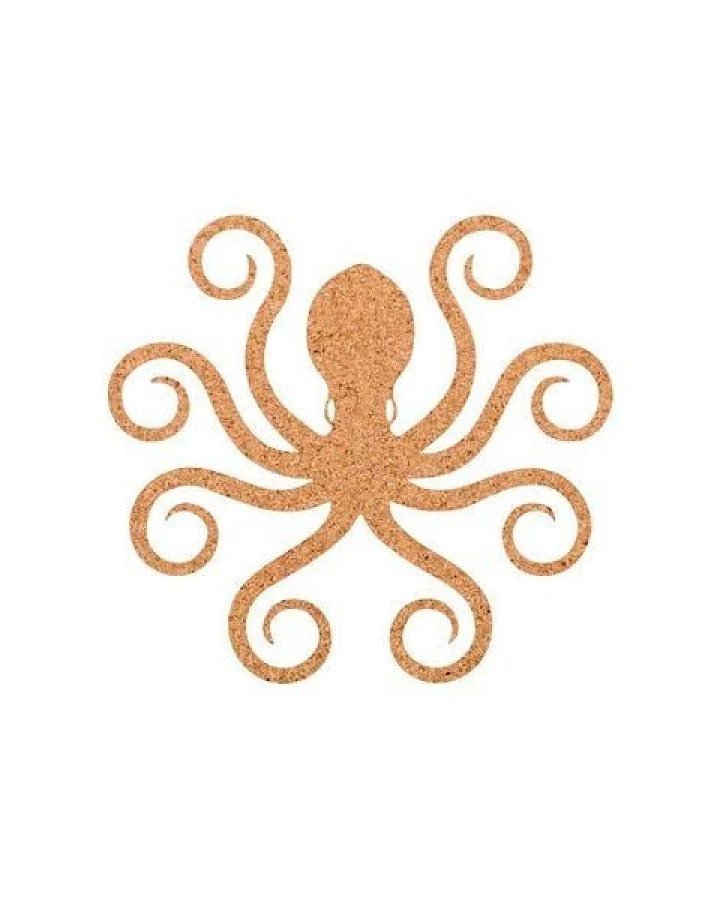 Kork-Deko Oktopus als Pinnwand aus Kork XXL ca. 55x55 cm