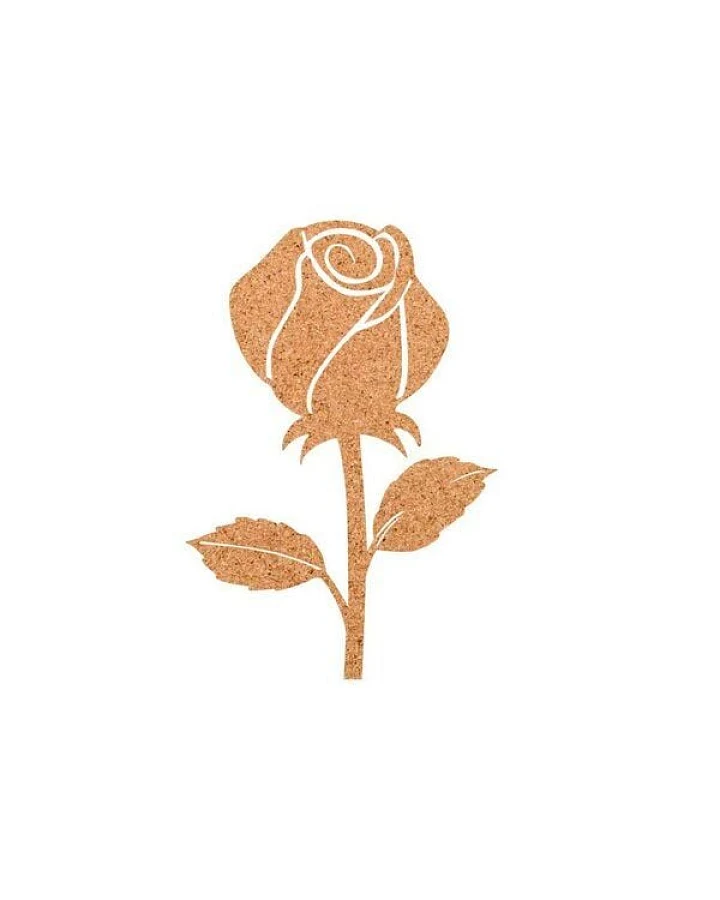 Kork-Deko Rose als Pinnwand aus Kork XXL ca. 80x50 cm