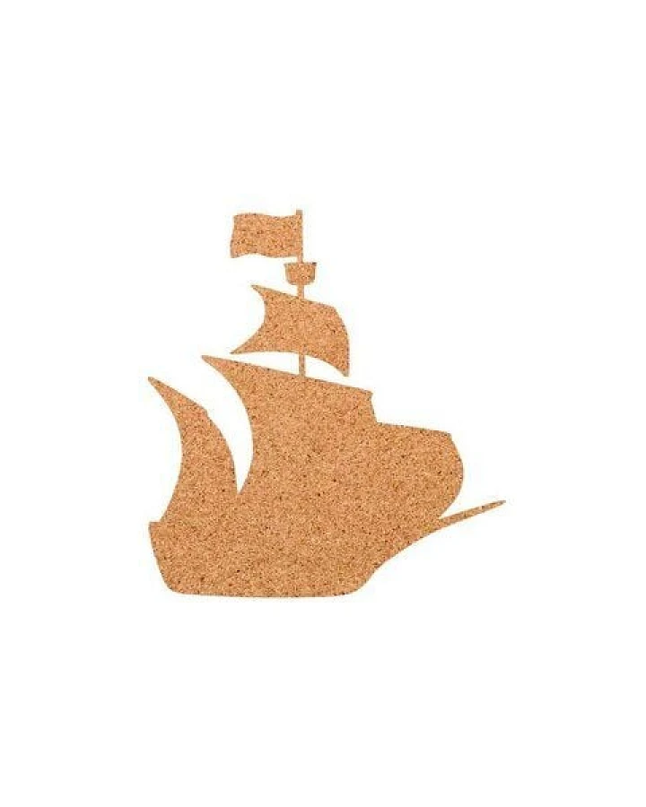 Kork-Deko Schiff als Pinnwand aus Kork XXL ca. 80x50 cm