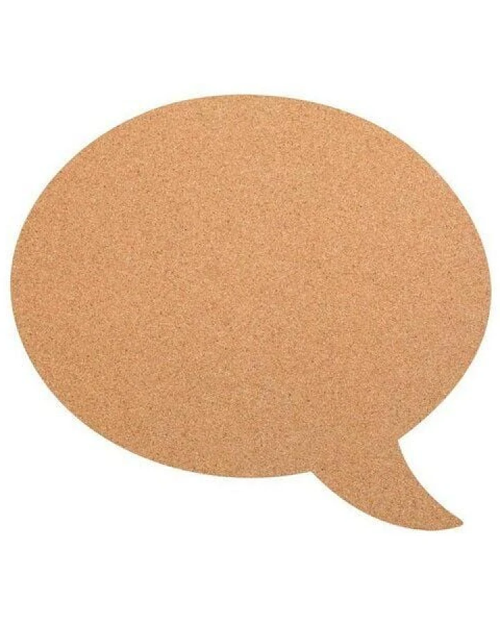 Kork-Deko Sprechblase (rund) als Pinnwand aus Kork XXL ca. 55x55 cm