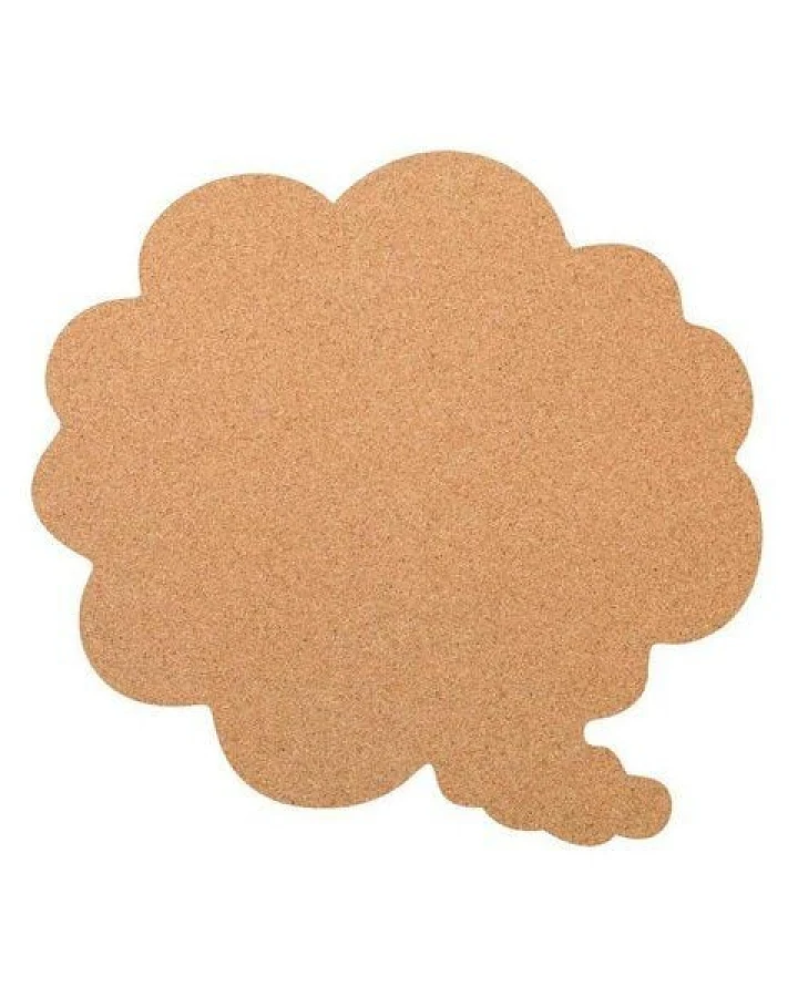 Kork-Deko Sprechblase (Wolke) als Pinnwand aus Kork XXL ca. 55x55 cm