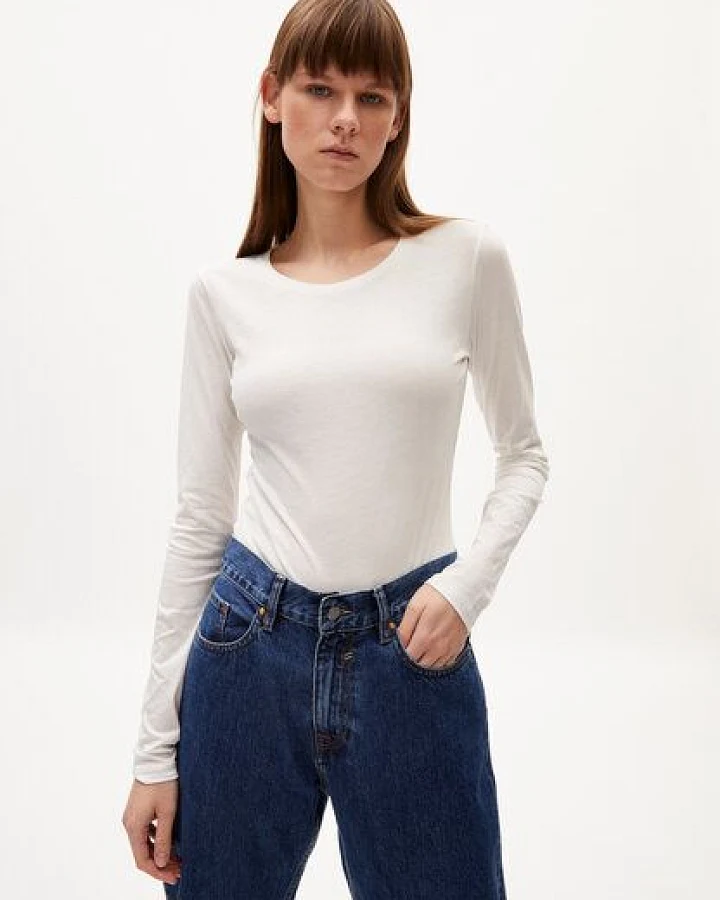 ARMEDANGELS ENRICCAA SOFT Damen Longsleeve Slim Fit aus Bio-Baumwolle