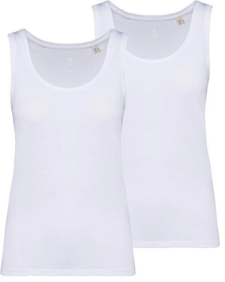 YTWOO 2er Pack Damen Tank Top aus 100% Bio-Baumwolle