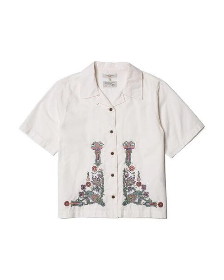Nudie Jeans Lockere Bluse - Moa Floral - aus Bio-Baumwolle