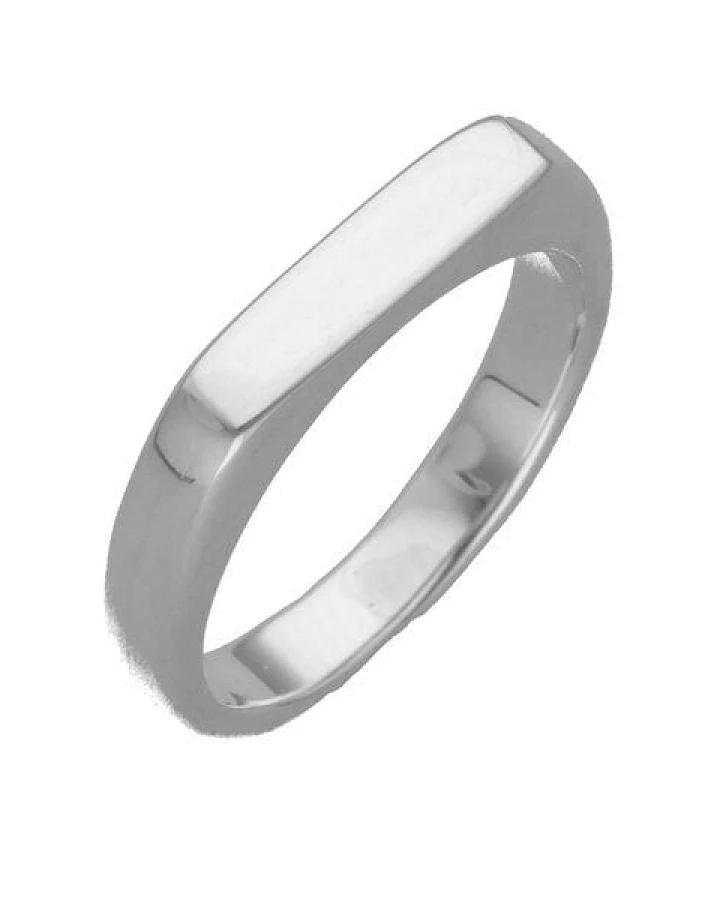 pakilia Ring "Rectangular para Grabar" #7,5