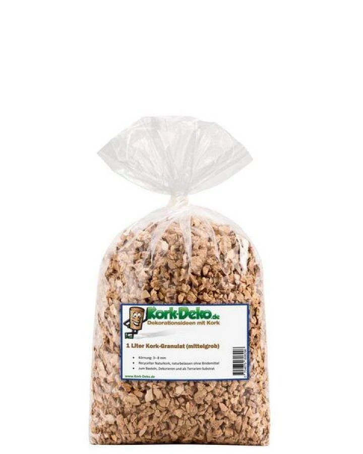 Kork-Deko 1 Liter Korkgranulat, mittlere Körnung (3-8 mm)