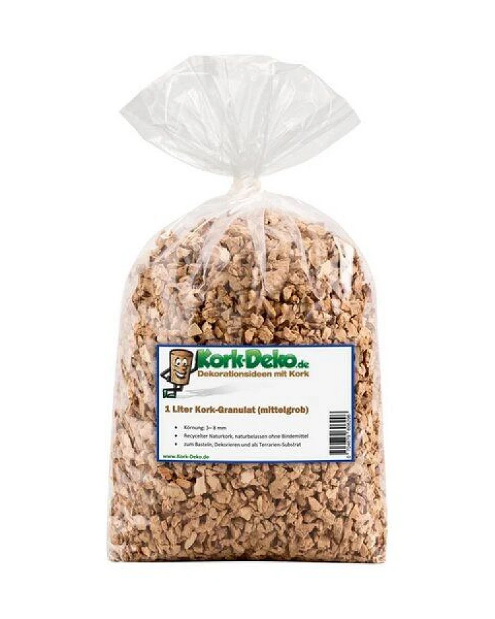 Kork-Deko 1 Liter Korkgranulat, mittlere Körnung (3-8 mm)