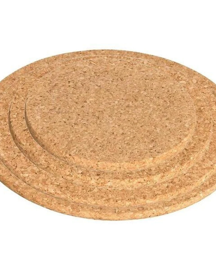 Kork-Deko 4er-Set Untersetzer mit verschiedenen Größen (15,20,25,30 cm)