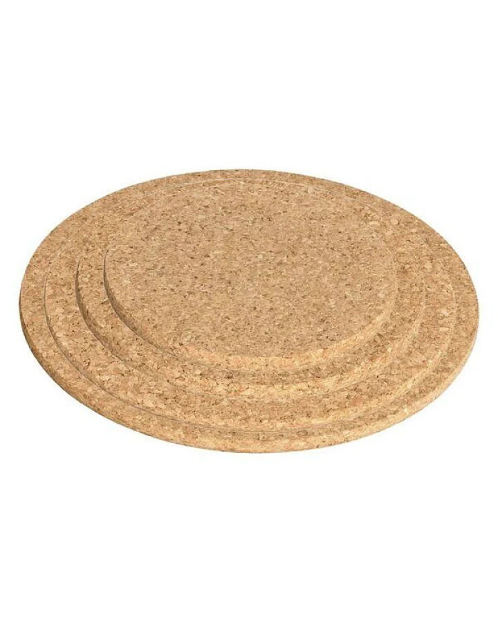 Kork-Deko 4er-Set Untersetzer mit verschiedenen Größen (15,20,25,30 cm)