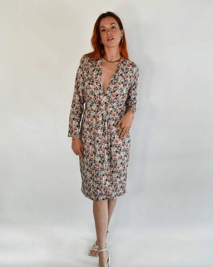 Aatise Zeva elegantes Kleid, 100% EcoVero heller Druck