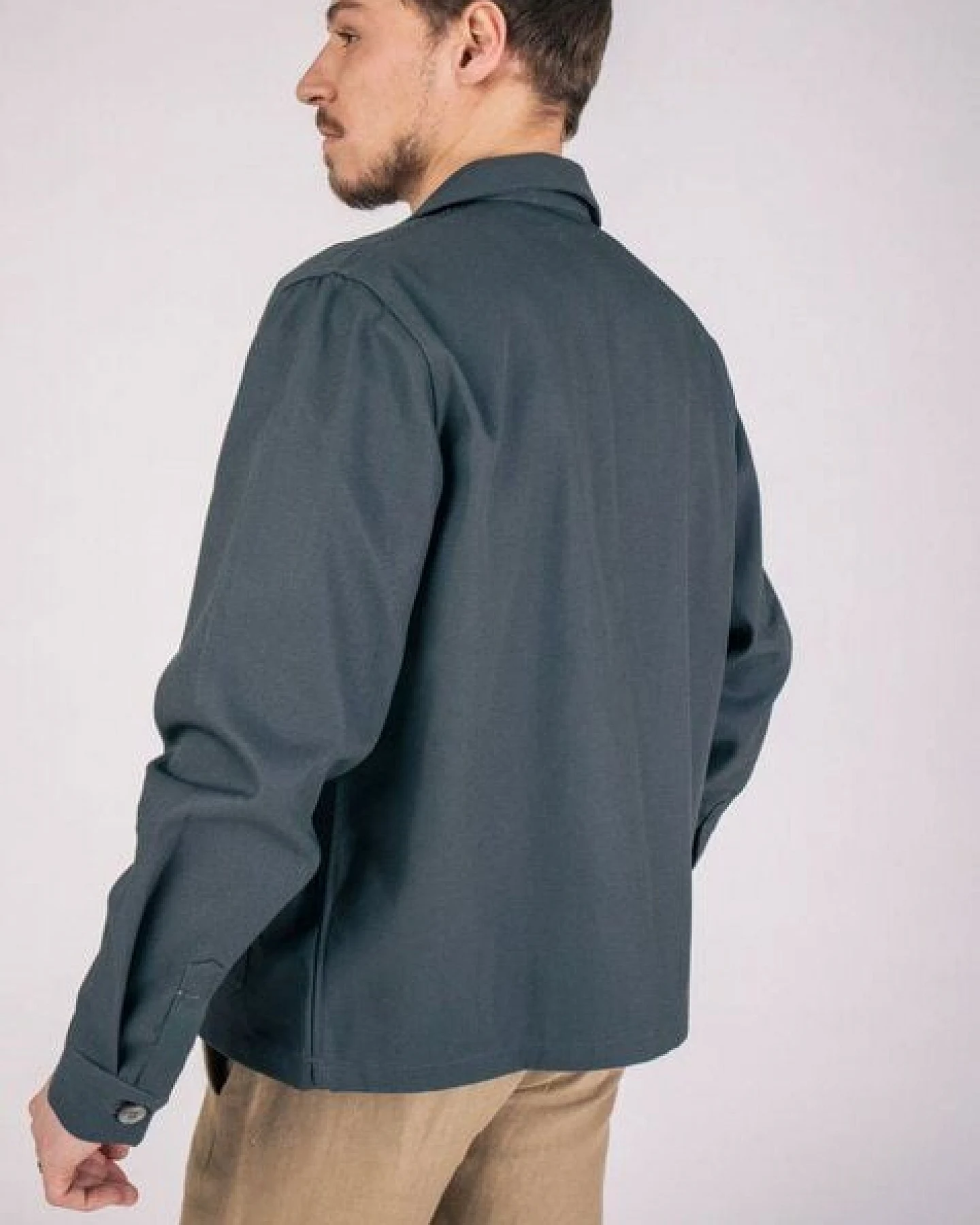 Aatise Zularit Unisex Männer - Jacke Dunkelgrau -upgecycelter PolyBaumwolle – Ansicht 3