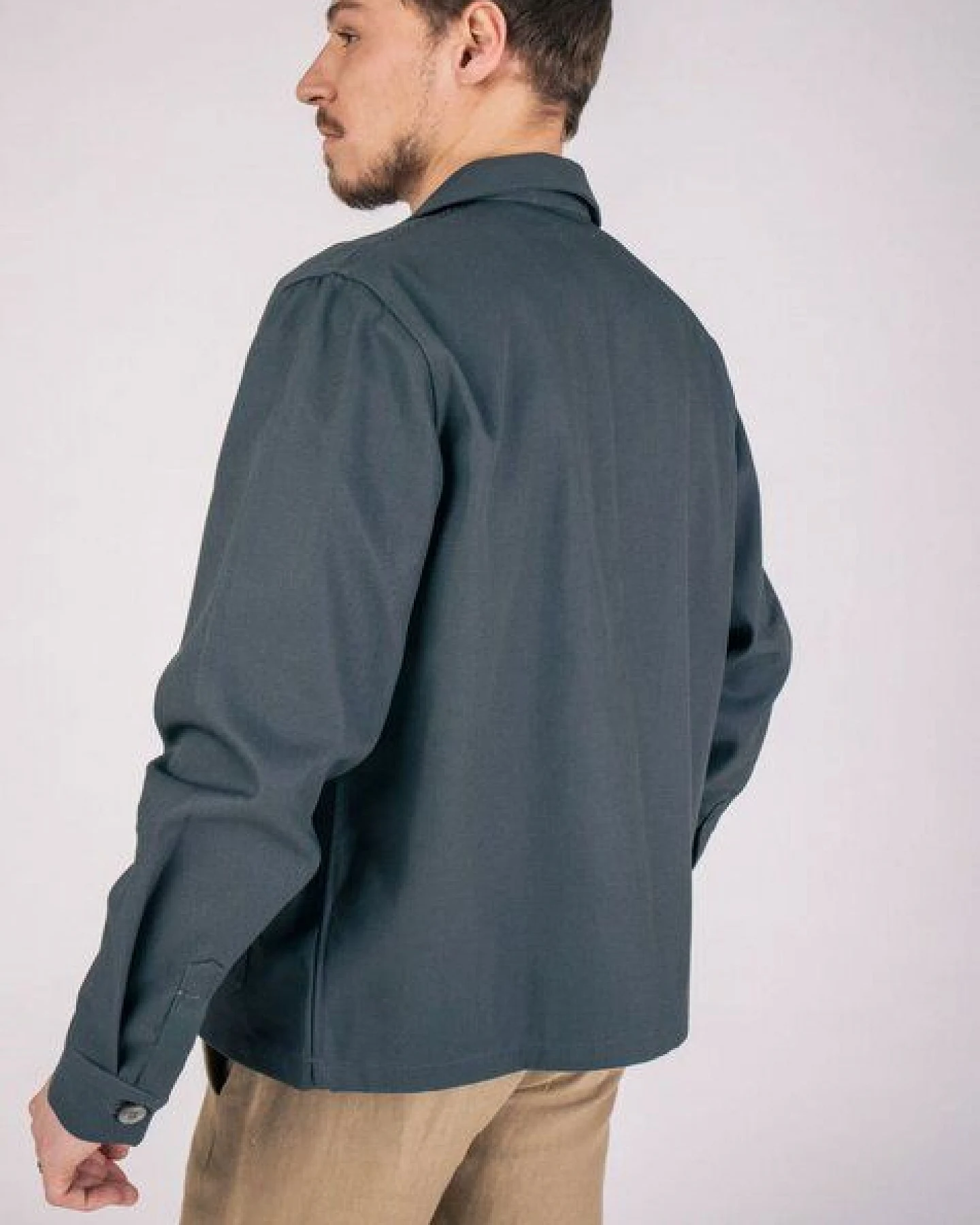 Aatise Zularit Unisex Männer - Jacke Dunkelgrau -upgecycelter PolyBaumwolle – Ansicht 3