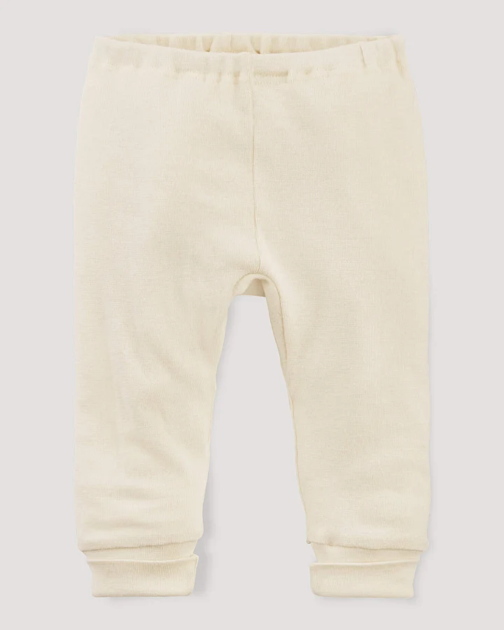 hessnatur Baby Pyjama aus Bio-Baumwolle mit Bio-Merinowolle und Seide - natur - Größe 62/68