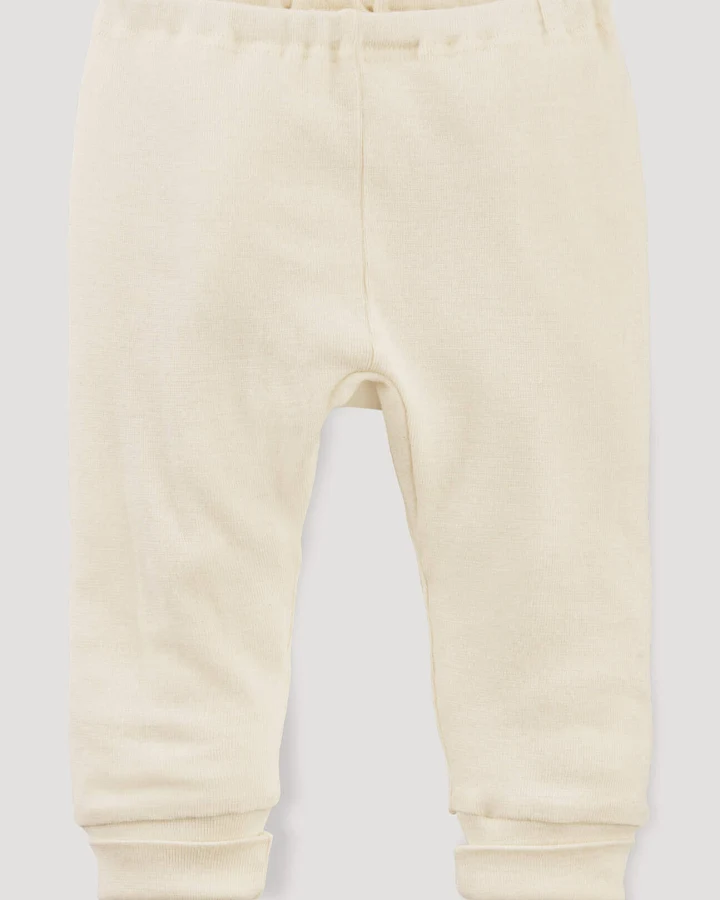 hessnatur Baby Pyjama aus Bio-Baumwolle mit Bio-Merinowolle und Seide - natur - Größe 62/68