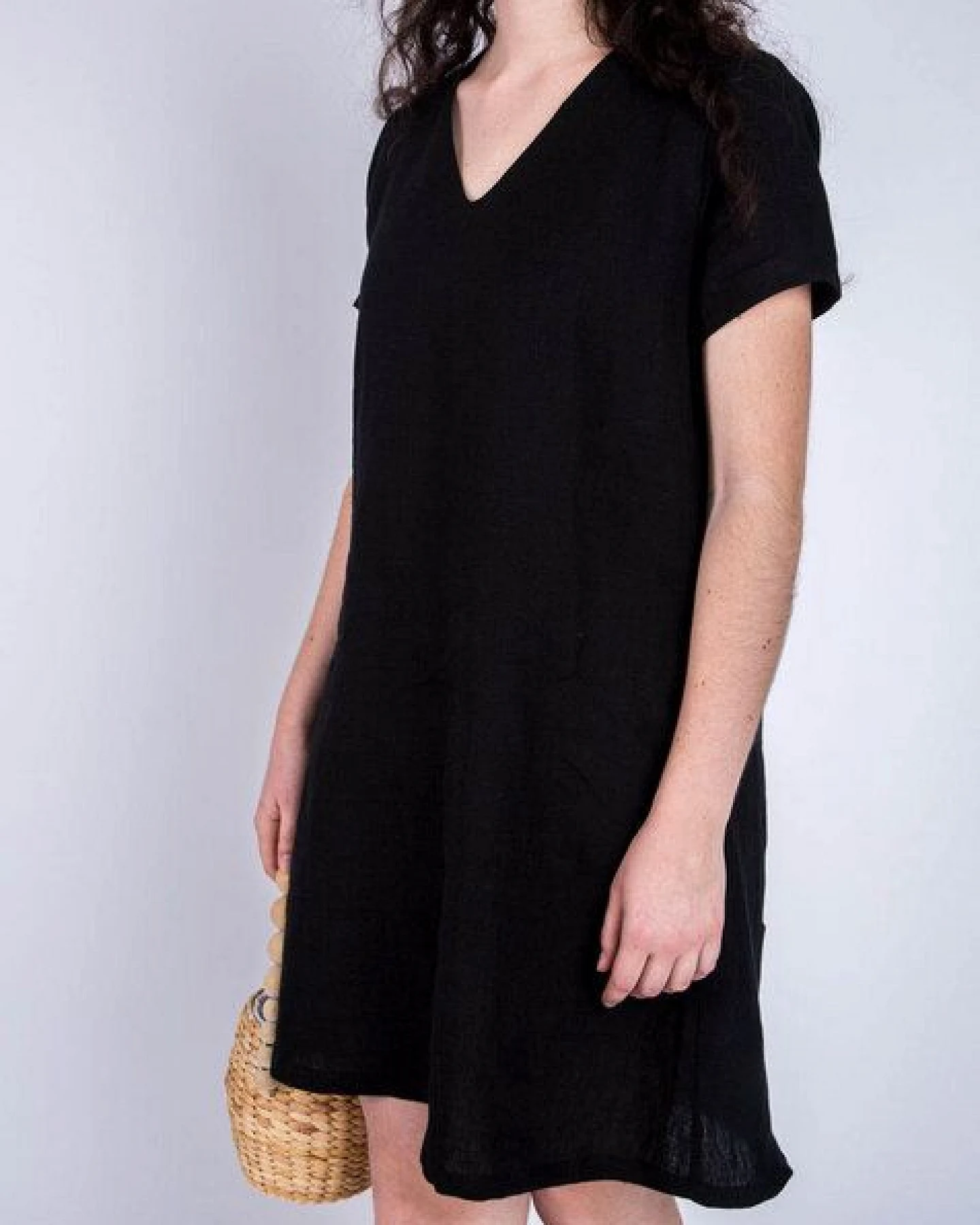 Aatise Shiftkleid kurzarm aus 100% Leinen Zelda – Ansicht 2