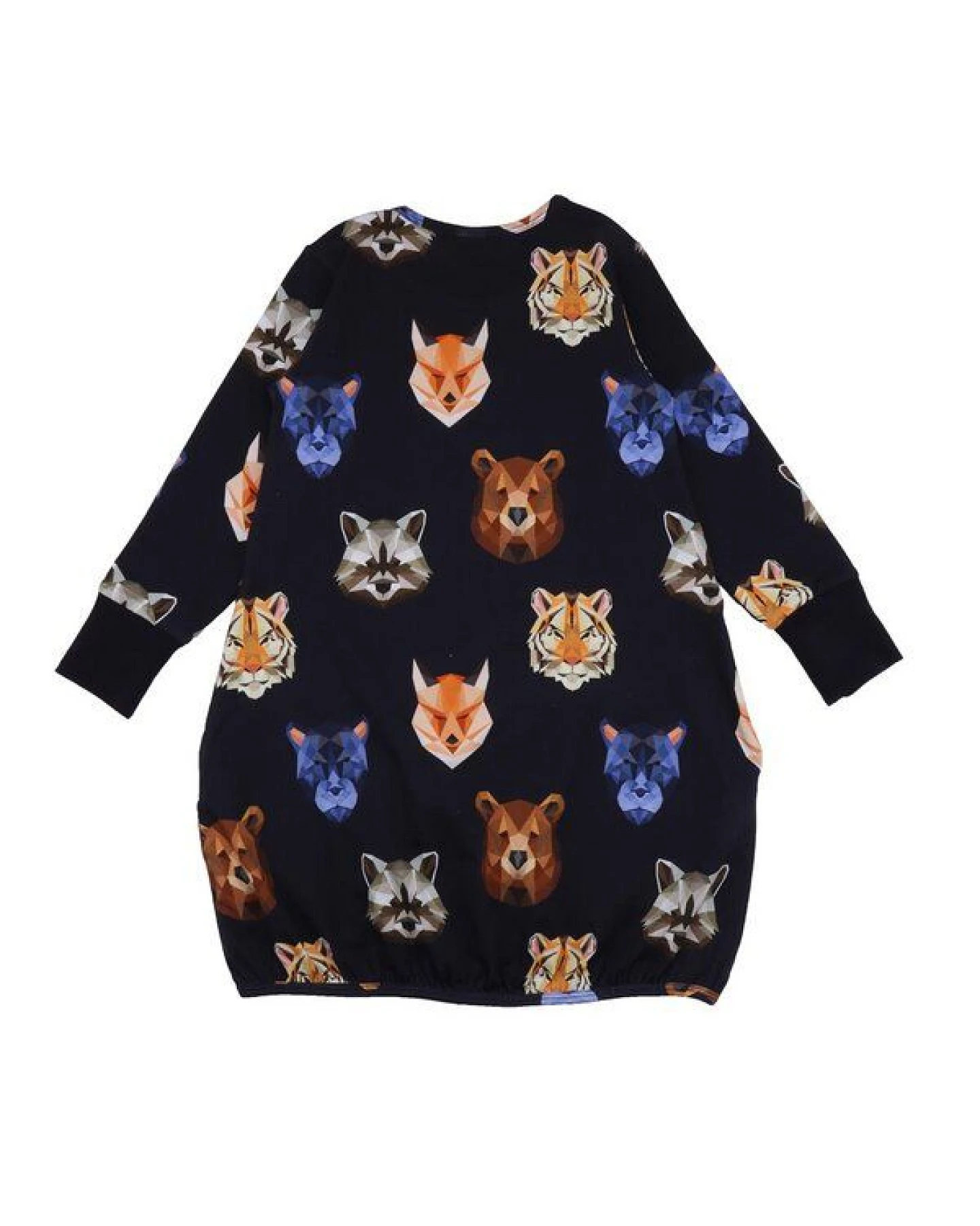 Baby Kleid Dunkelblau „Reflection Animals“ aus GOTS-zertifizierter Bio-Baumwolle – Walkiddy – Ansicht 3