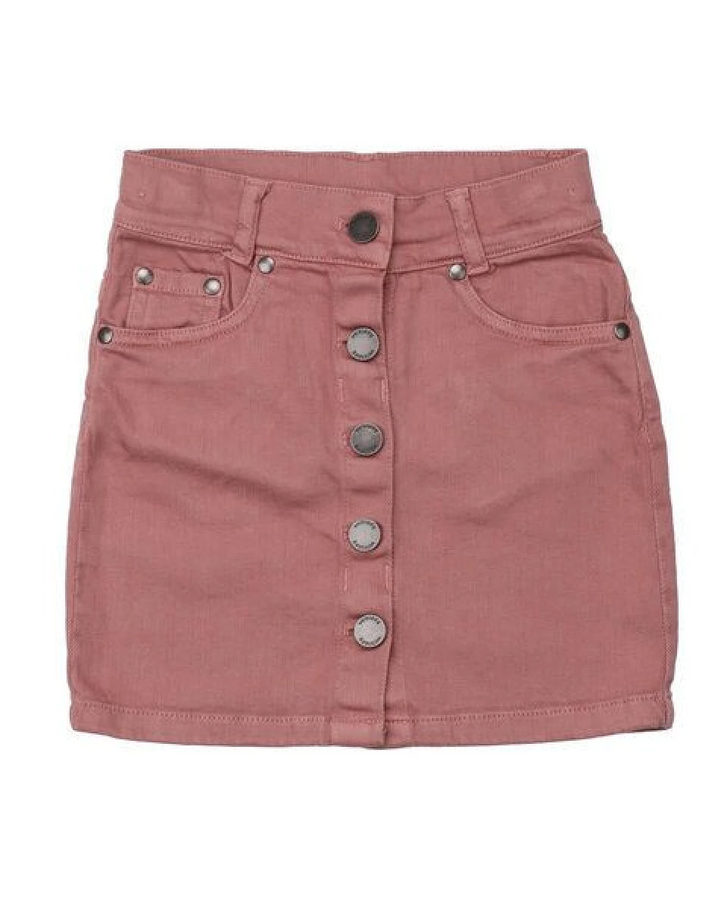 Kinder Jeansrock GOTS zertifiziert, rosé (Denim-Look), Knopfleiste, Bio-Baumwolle, bequem – Walkiddy – Ansicht 2