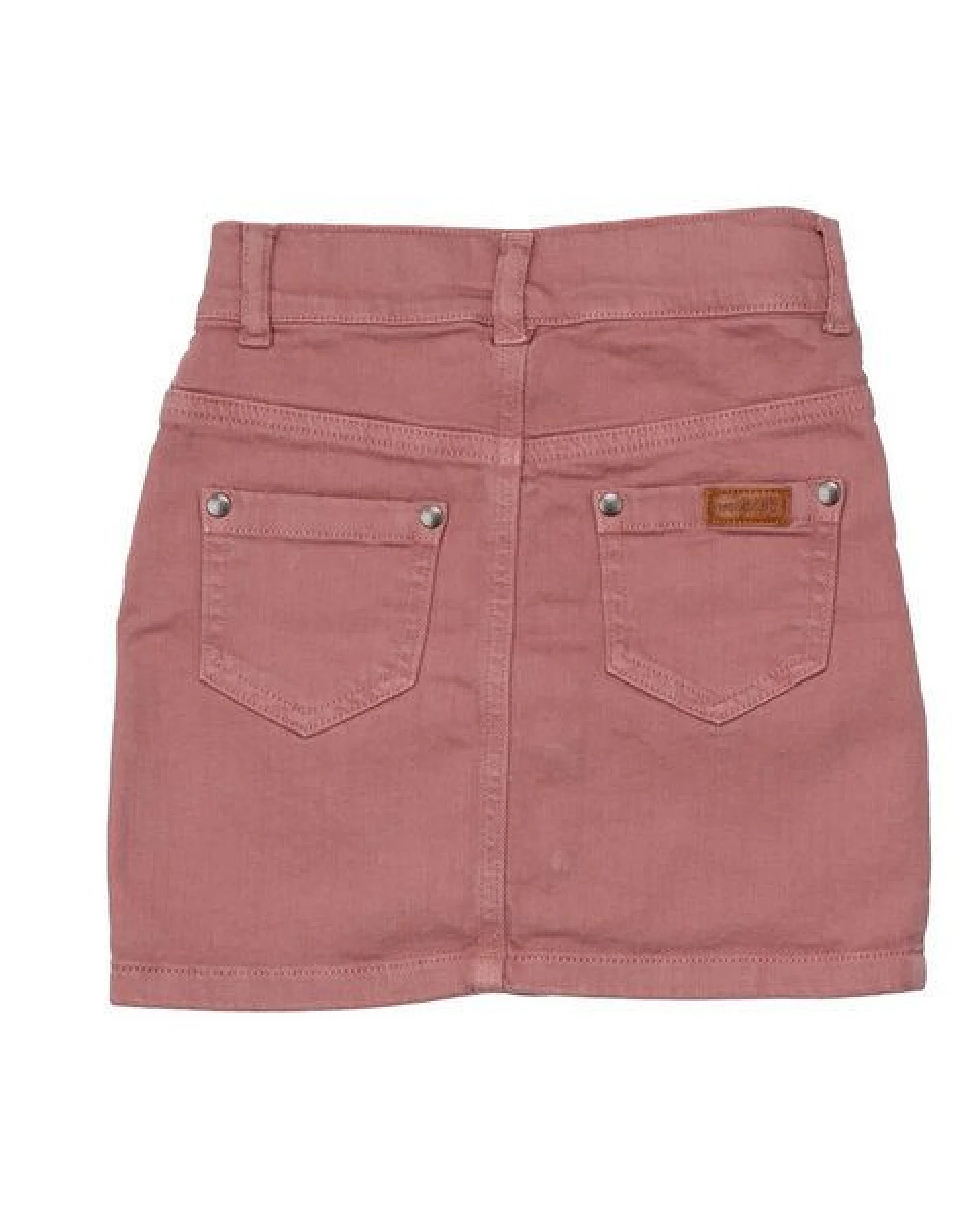 Kinder Jeansrock GOTS zertifiziert, rosé (Denim-Look), Knopfleiste, Bio-Baumwolle, bequem – Walkiddy – Ansicht 3