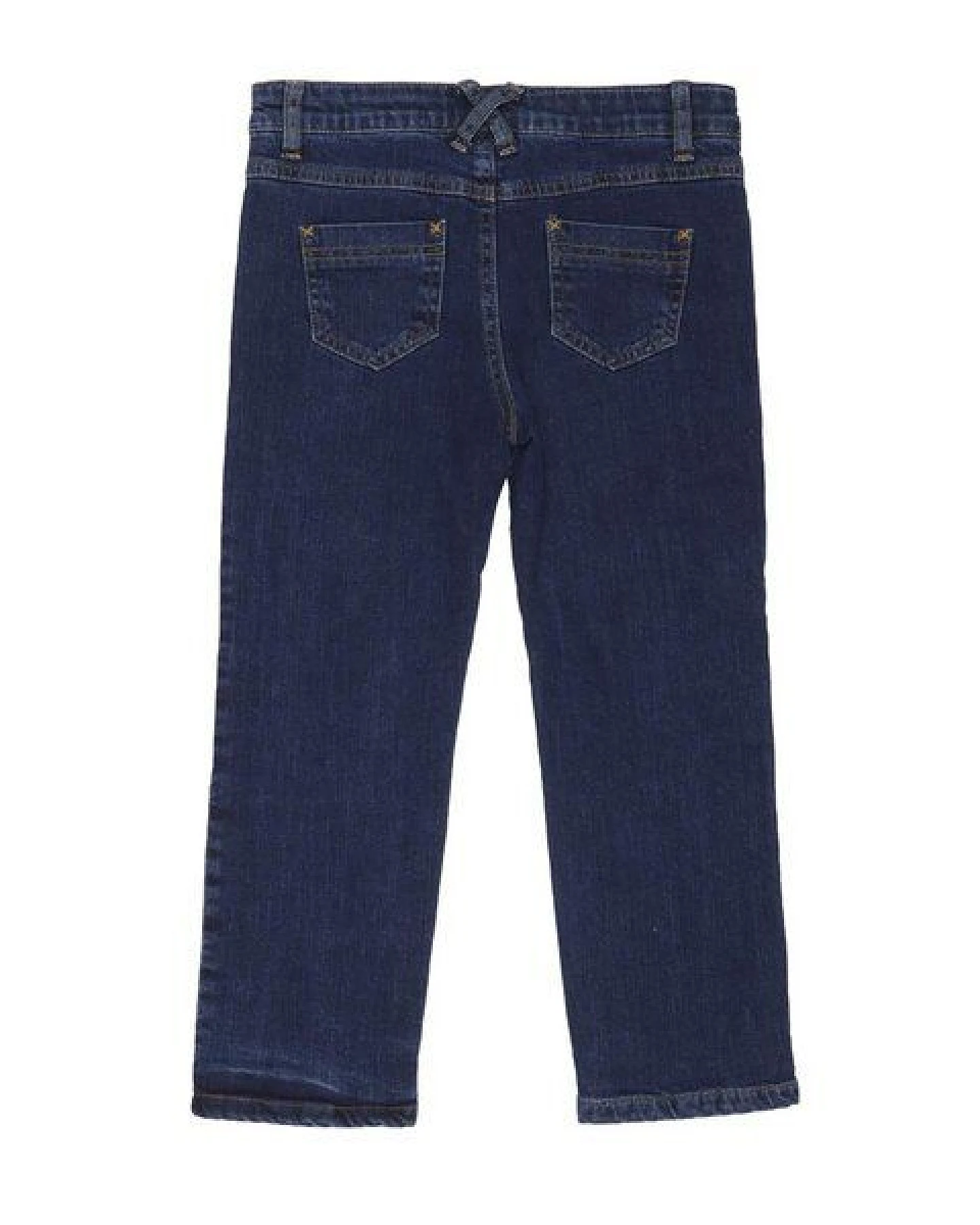 Babyjeans dunkelblau GOTS-zertifiziert aus Bio-Baumwolle mit Elasthan – Walkiddy, weicher Denim, bequemer Sitz & kindgerechter Schnitt – Ansicht 4