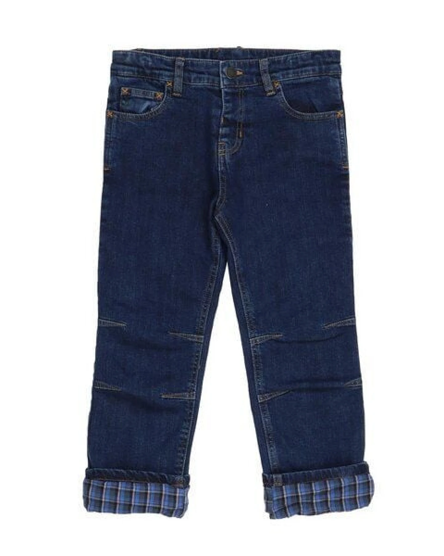 Babyjeans dunkelblau GOTS-zertifiziert aus Bio-Baumwolle mit Elasthan – Walkiddy, weicher Denim, bequemer Sitz & kindgerechter Schnitt – Ansicht 3