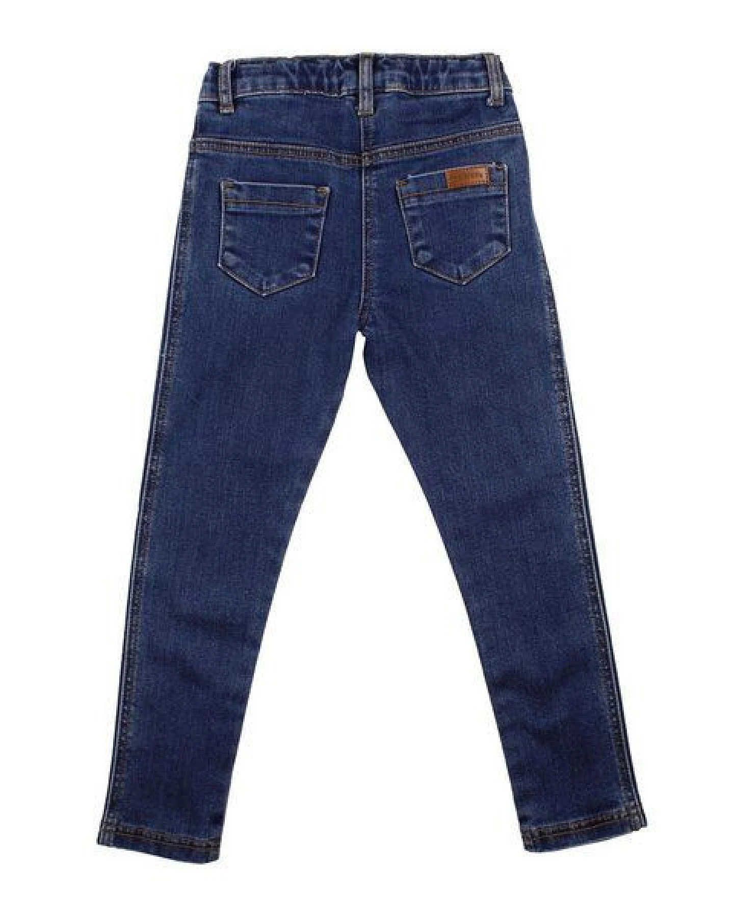 Jeans-Leggings Kinder Dunkelblau Bio Baumwolle Walkiddy, GOTS-zertifiziert, Nachhaltig & Umweltfreundlich, Elastischer Komfort, Fair hergestellt – Ansicht 3