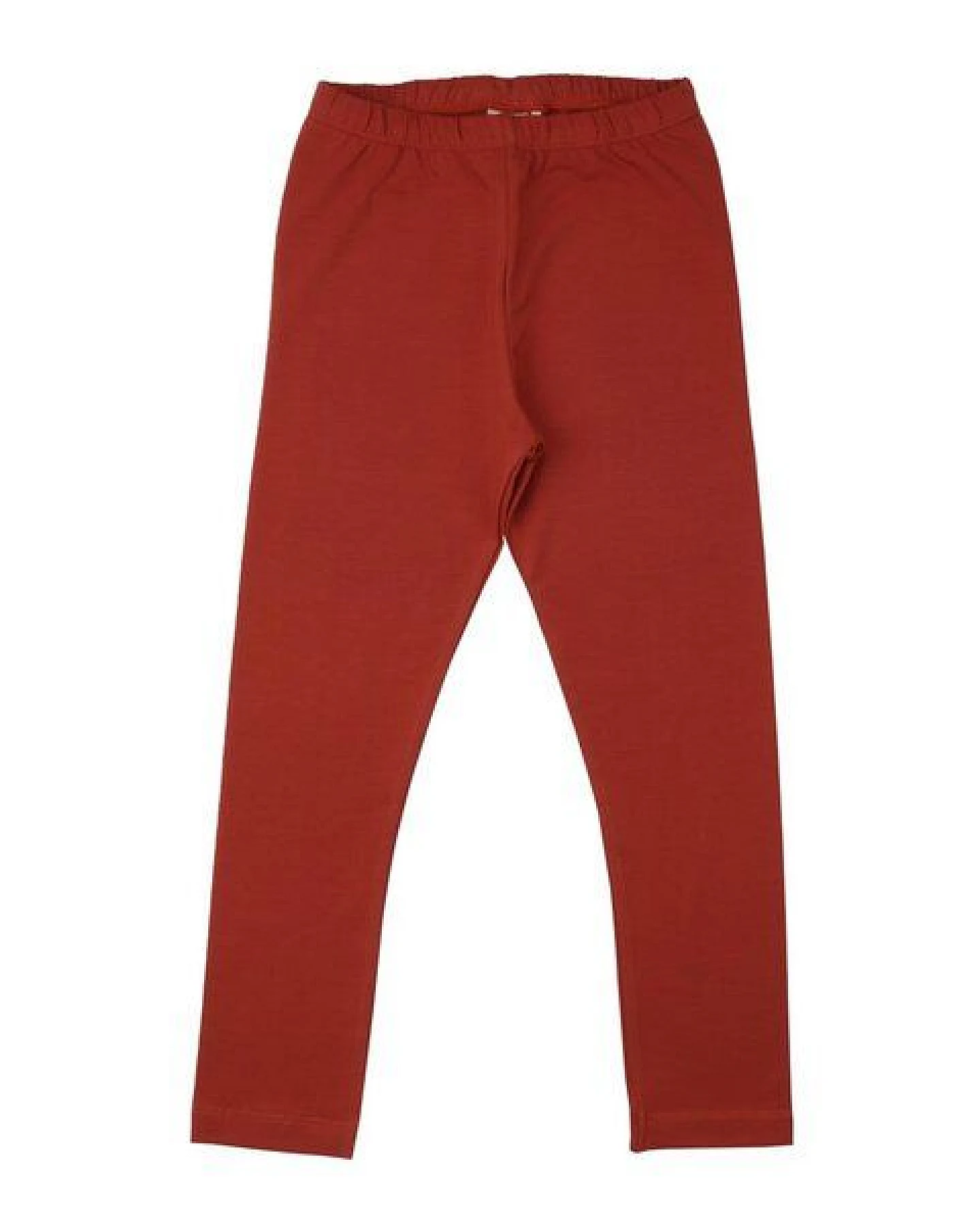 Kinder Leggings GOTS zertifiziert – Rostrot, elastischer Bund, weich & bequem – Ansicht 2