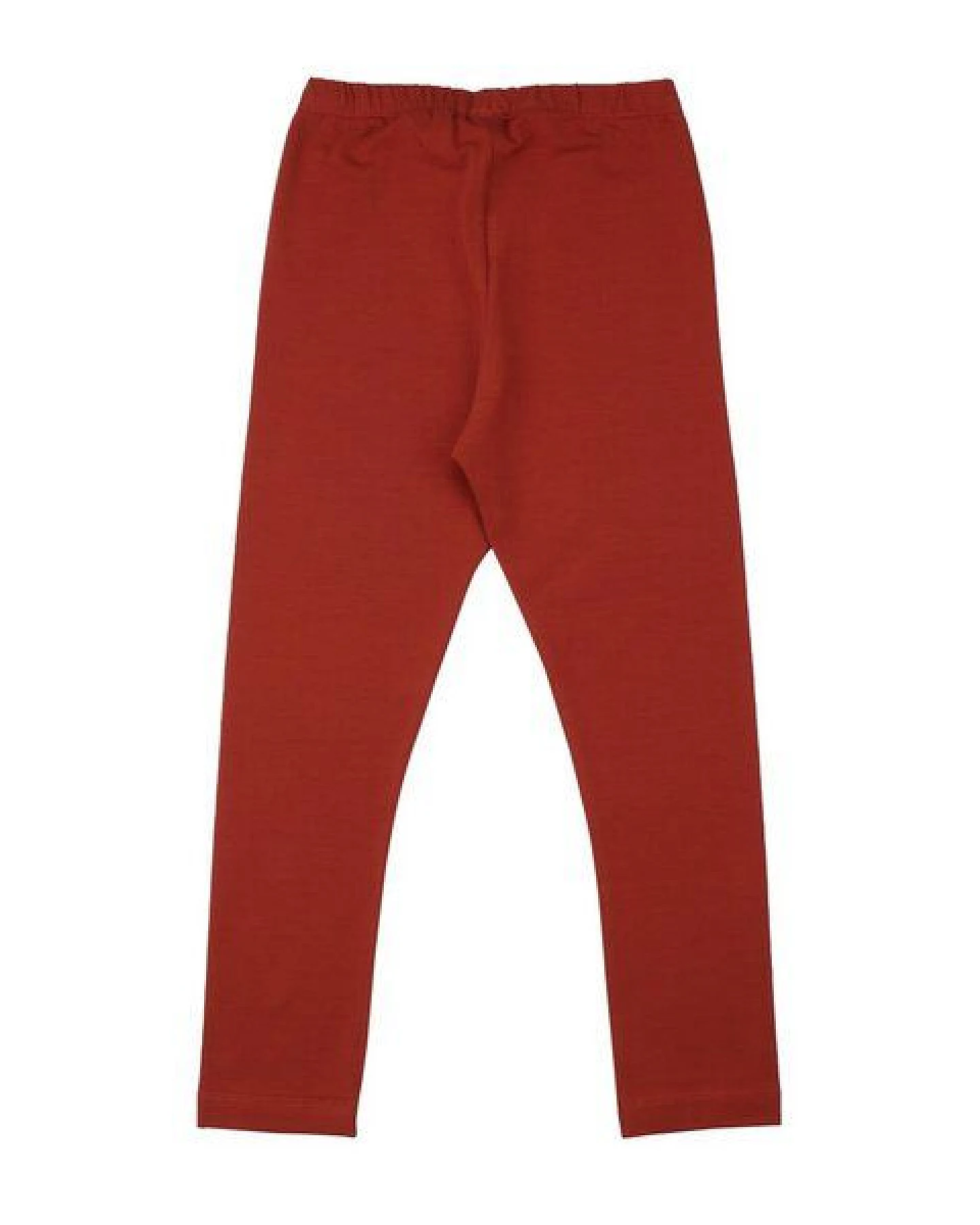 Kinder Leggings GOTS zertifiziert – Rostrot, elastischer Bund, weich & bequem – Ansicht 3