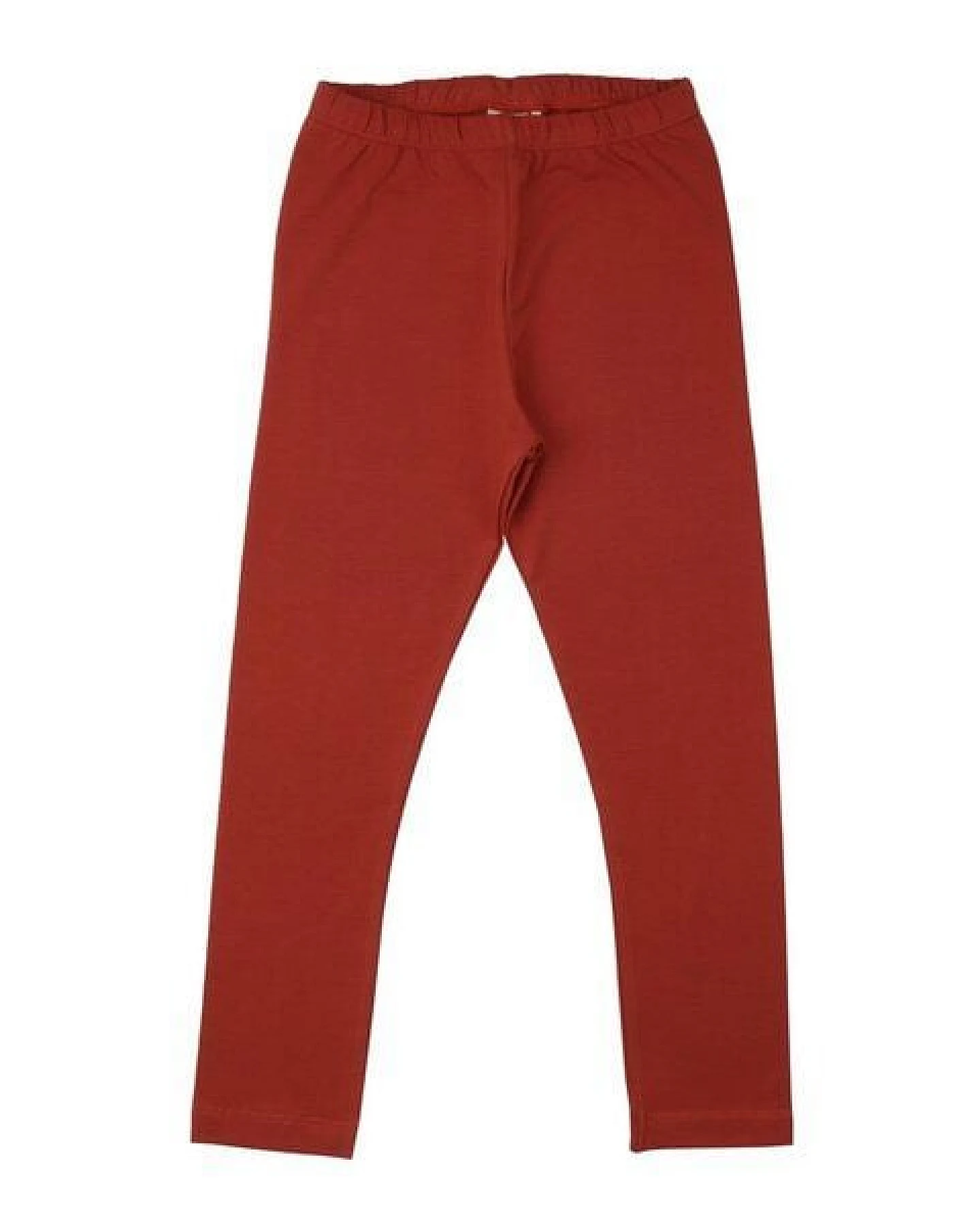 Kinder Leggings GOTS zertifiziert – Rostrot, elastischer Bund, weich & bequem – Ansicht 2