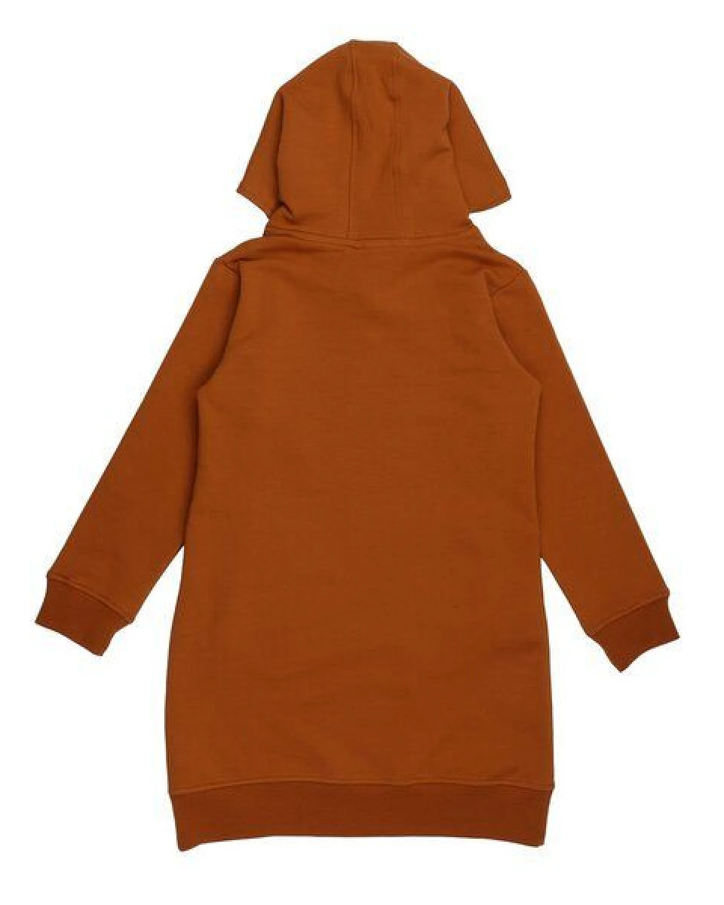 Kinder Hoodie-Kleid GOTS zertifiziert Bio-Baumwolle, Braun, Walkiddy – Ansicht 3