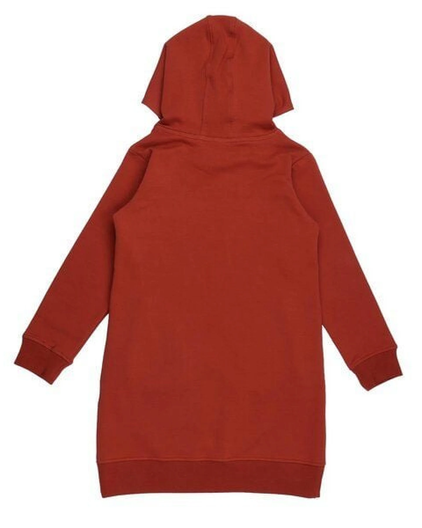 Babykleid mit Kapuze GOTS-zertifiziert aus Bio-Baumwolle, pastellrot, langarm – Walkiddy, weich & hautfreundlich für jeden Tag – Ansicht 3
