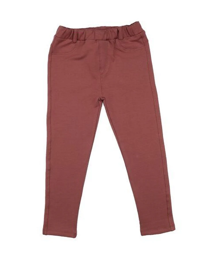 Kinder Leggings GOTS zertifiziert Bio-Baumwolle, Rostbraun, Walkiddy