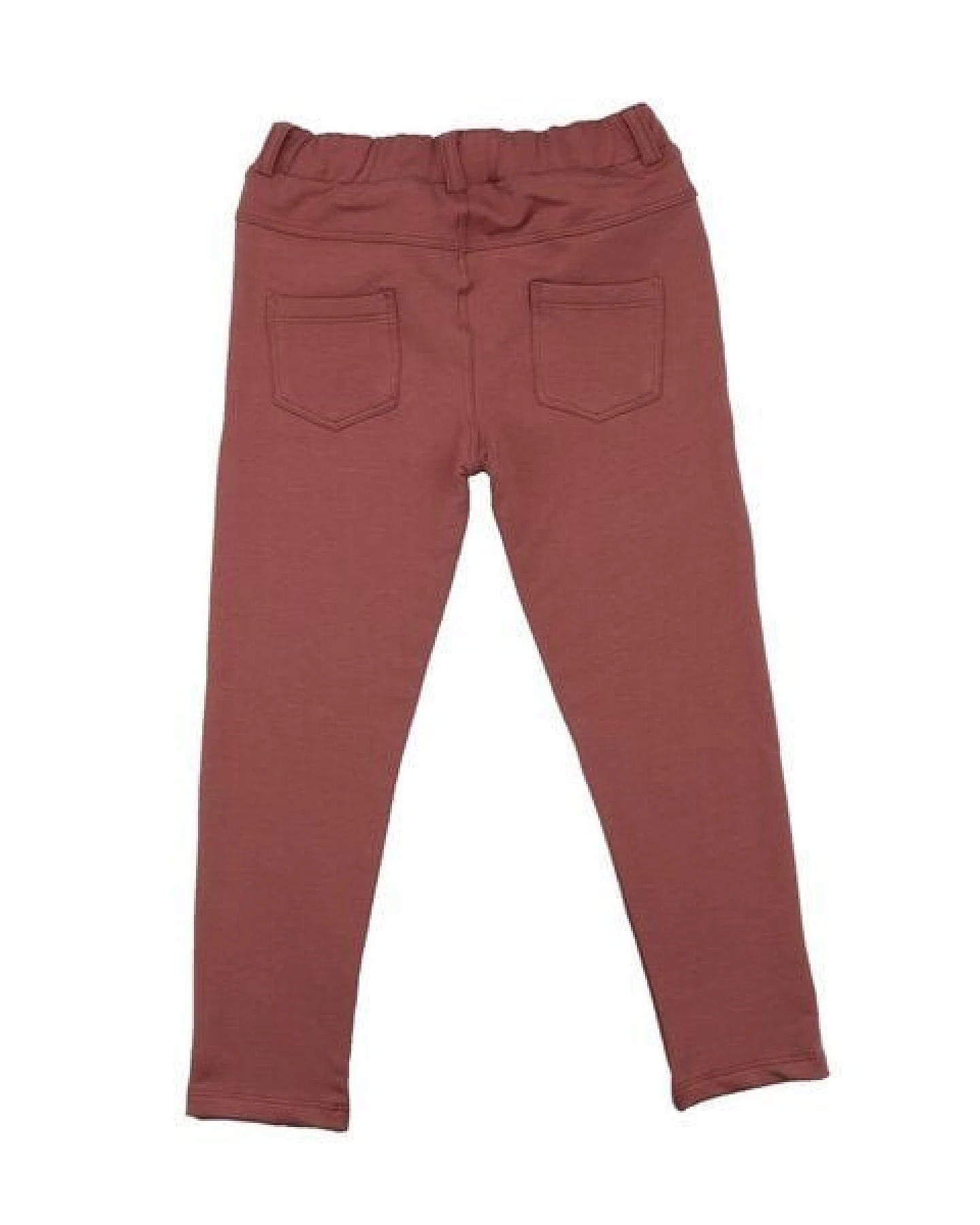 Kinder Leggings GOTS zertifiziert Bio-Baumwolle, Rostbraun, Walkiddy – Ansicht 3