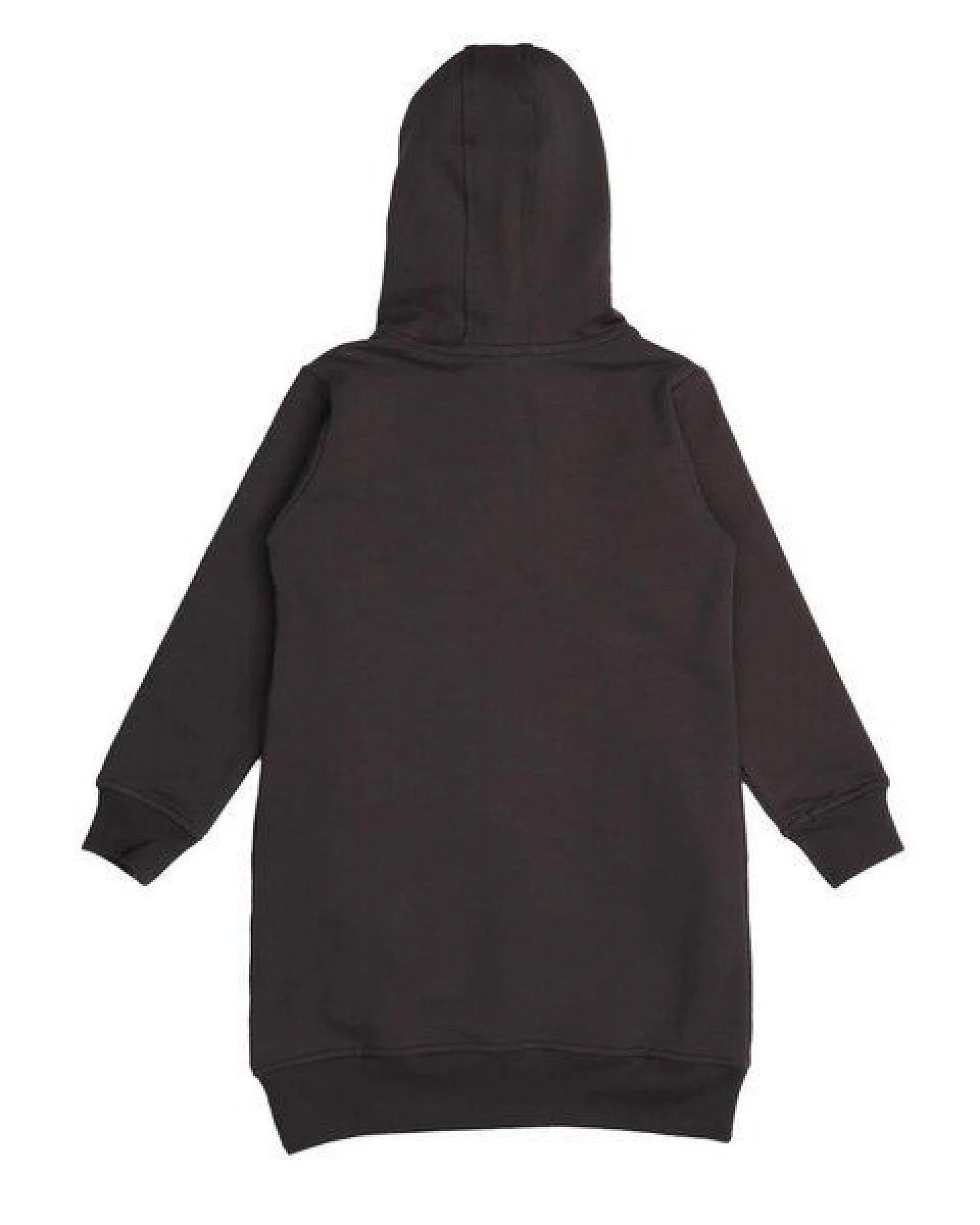Kinder Kapuzenkleid GOTS zertifiziert – Bio-Baumwolle, Schwarz, langärmelig, weich & bequem, alltagstauglich – Ansicht 3