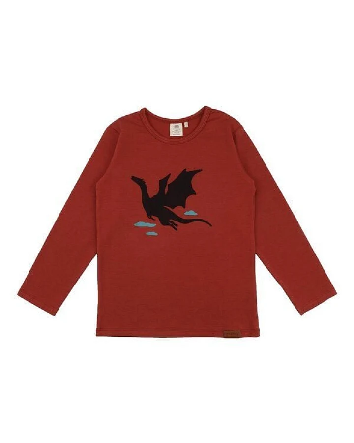 Langarmshirt Baby Bio-Baumwolle Rot - Walkiddy Castleland, nachhaltig & allergikerfreundlich, GOTS-zertifiziert, umweltfreundlich & stilvoll