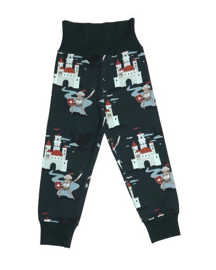 Baby Krabbelhose GOTS-zertifiziert aus Bio-Baumwolle dunkel mit Tier-Motiv – Walkiddy