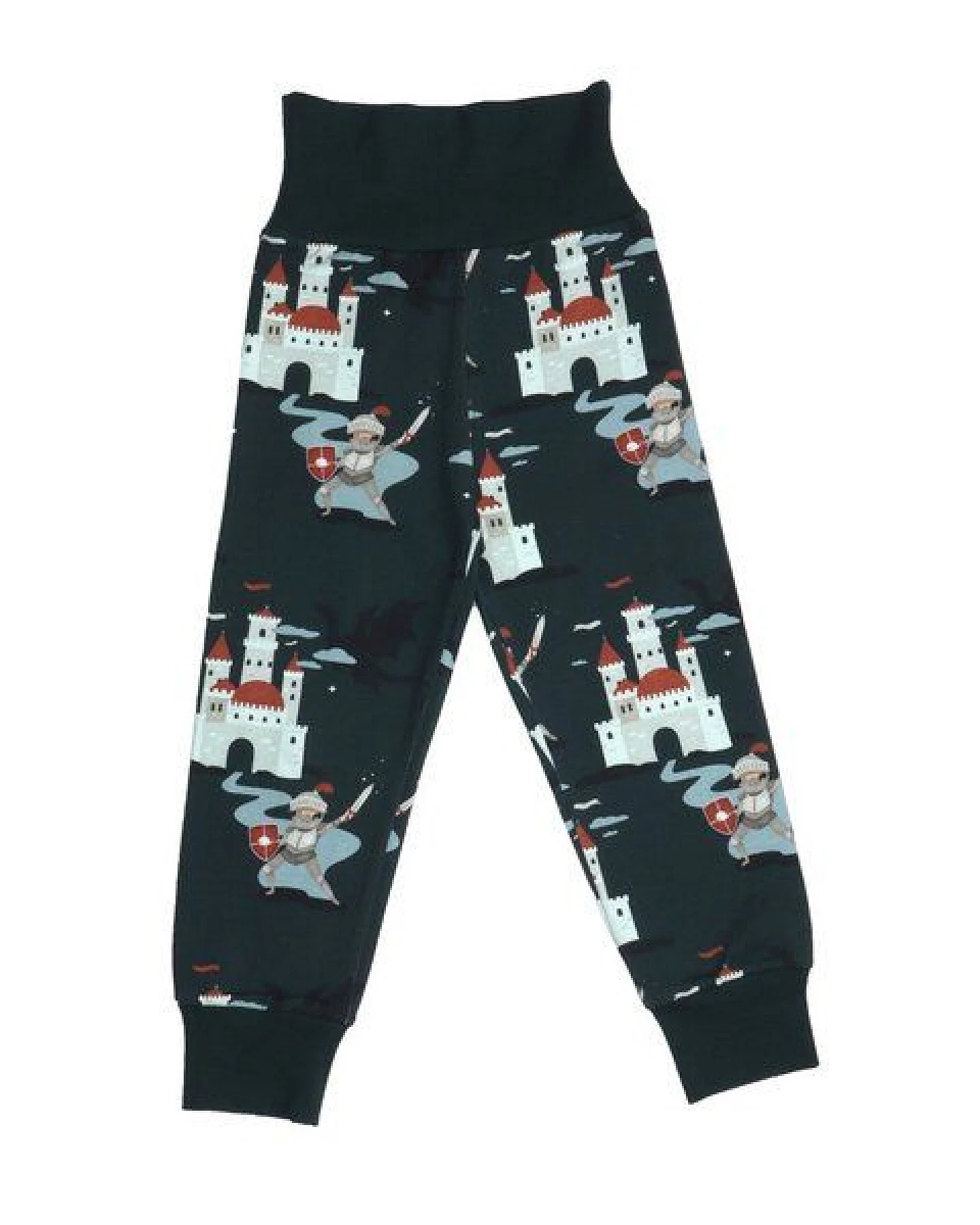 Baby Krabbelhose GOTS-zertifiziert aus Bio-Baumwolle dunkel mit Tier-Motiv – Walkiddy – Ansicht 2