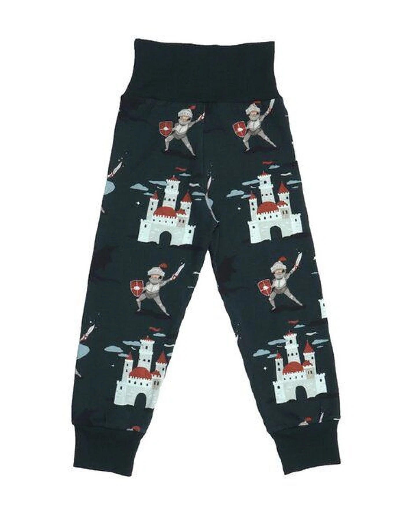 Baby Krabbelhose GOTS-zertifiziert aus Bio-Baumwolle dunkel mit Tier-Motiv – Walkiddy – Ansicht 3