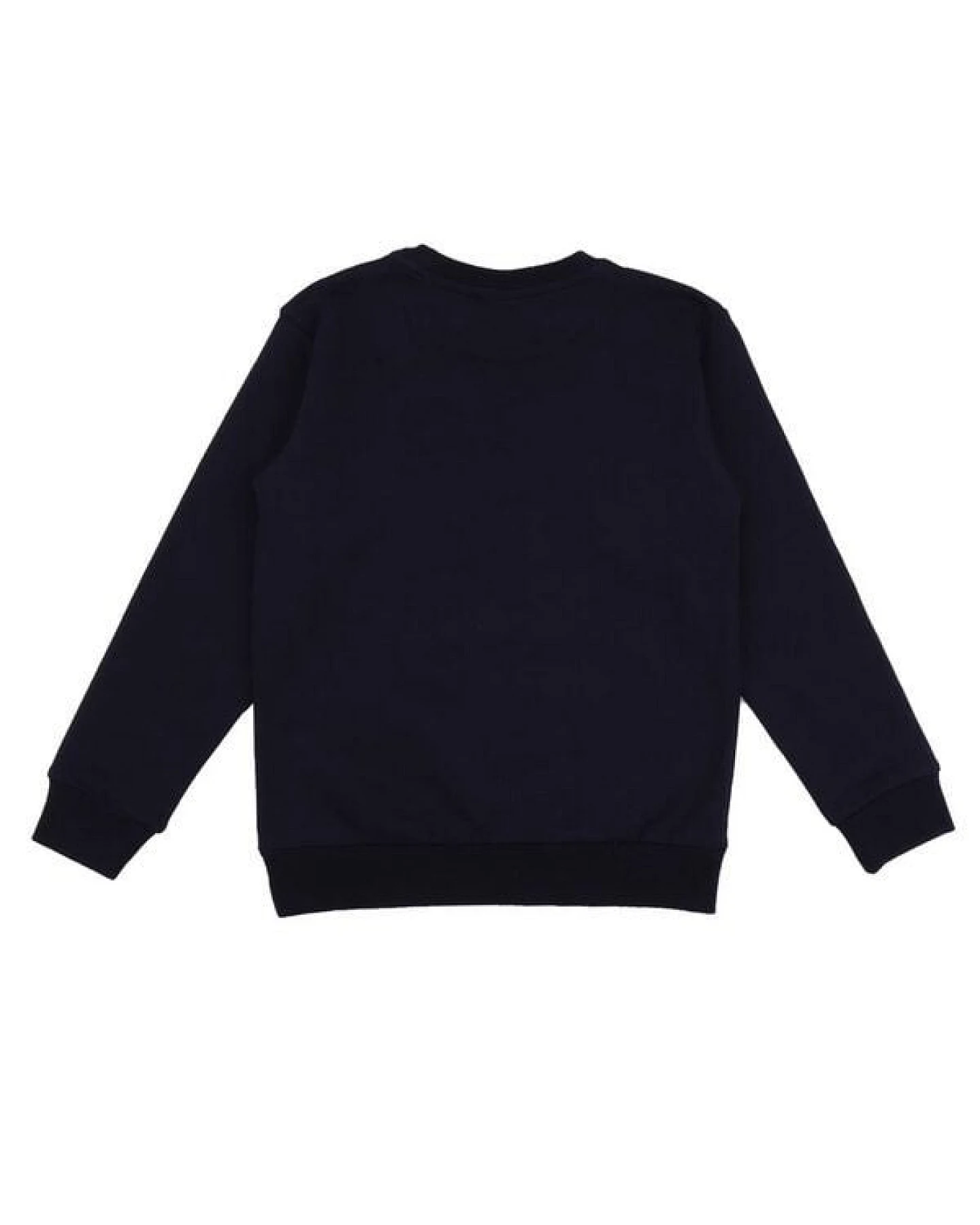 Baby Sweatshirt GOTS zertifiziert, Bio-Baumwolle, dunkelblau, „Wonderland“, Frontmotiv, weich & bequem – Walkiddy – Ansicht 3