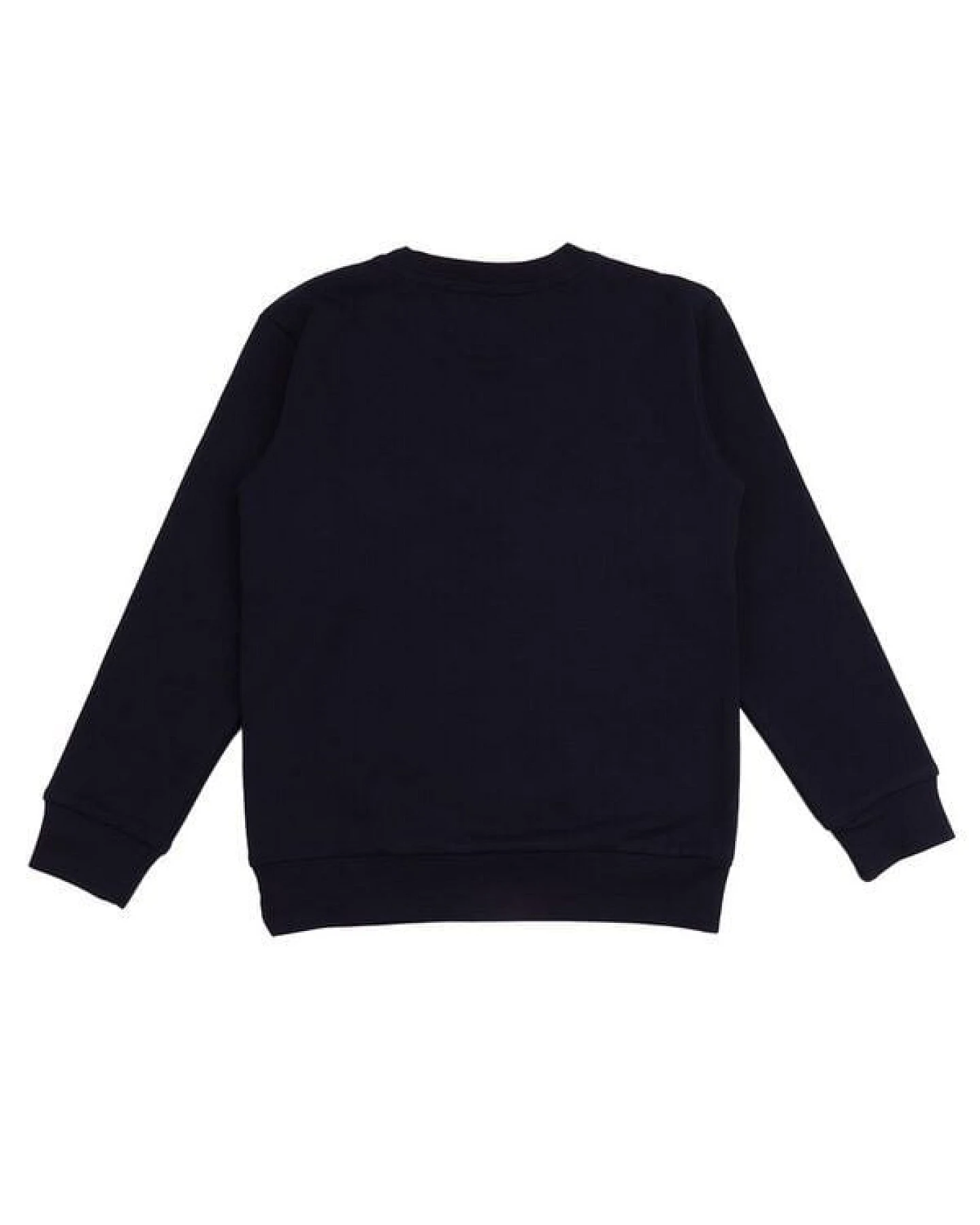 Baby Sweatshirt GOTS zertifiziert – 95% Bio-Baumwolle, Dunkelblau mit Wolfmotiv, weich & bequem, wärmend – Ansicht 3