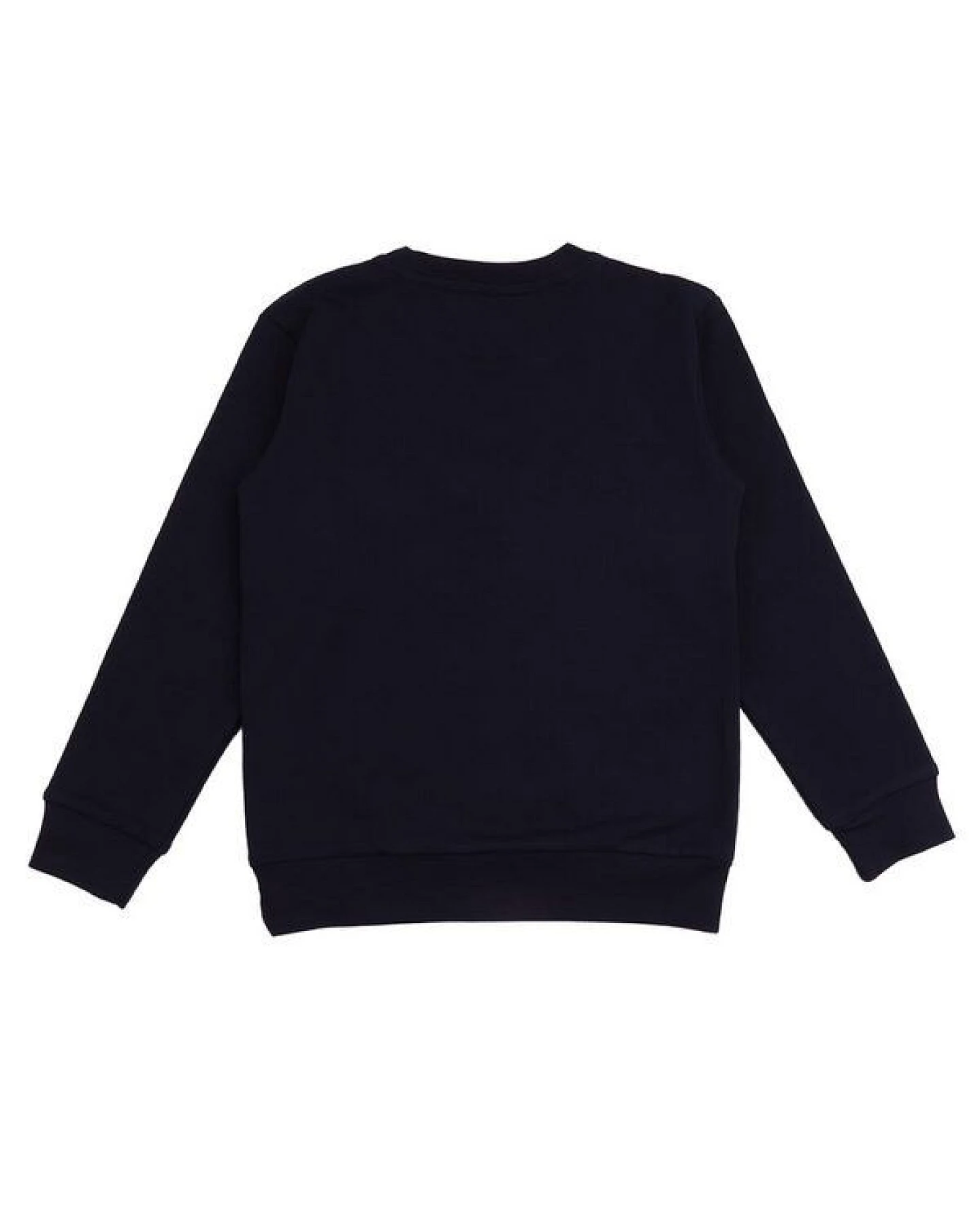 Baby Sweatshirt GOTS zertifiziert – 95% Bio-Baumwolle, Dunkelblau mit Wolfmotiv, weich & bequem, wärmend – Ansicht 3